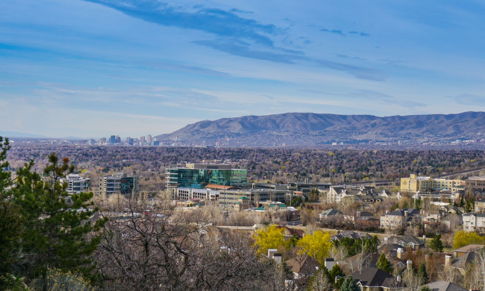 Cottonwood Heights skyline with mountains